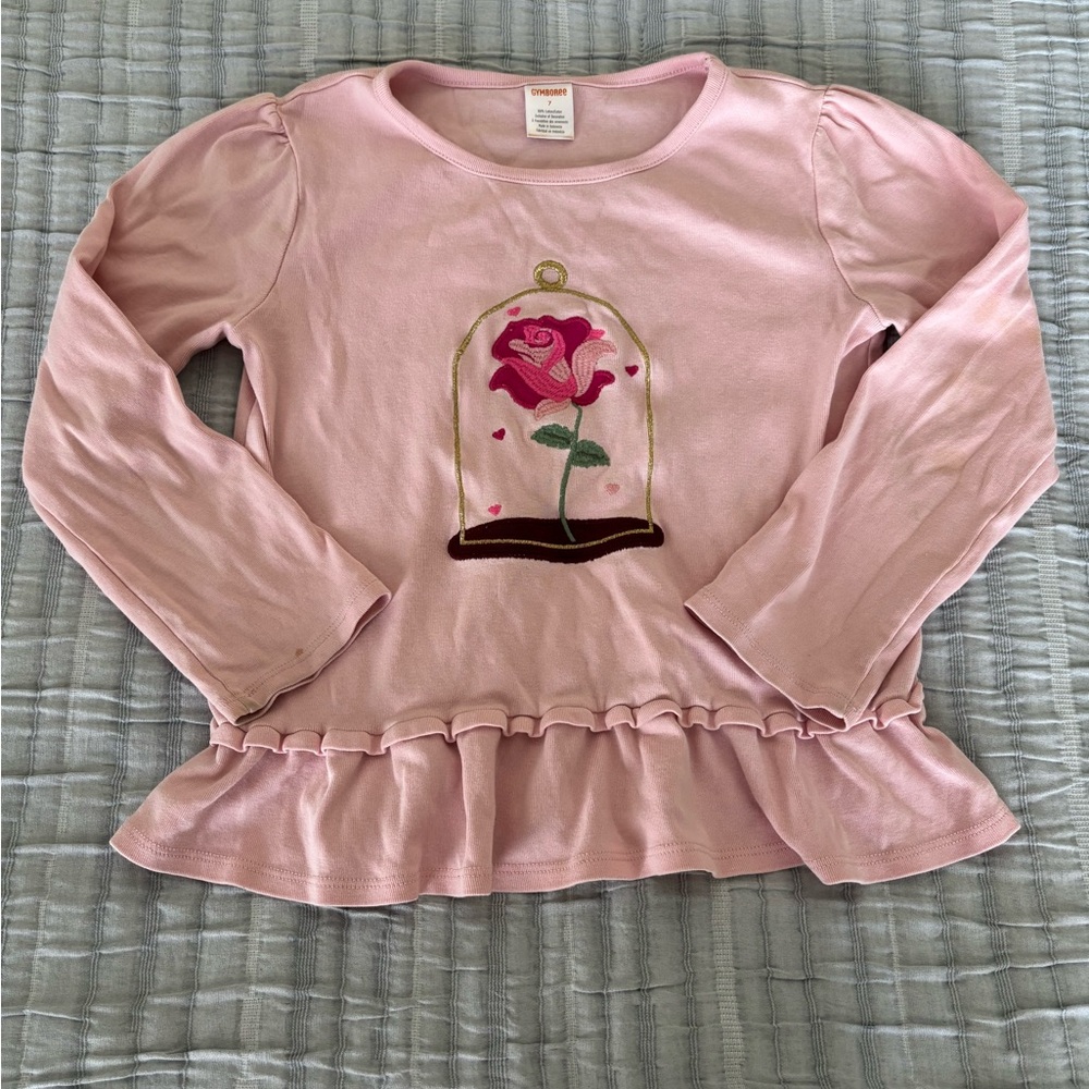 Beauty & the Beast Rose tee size 7